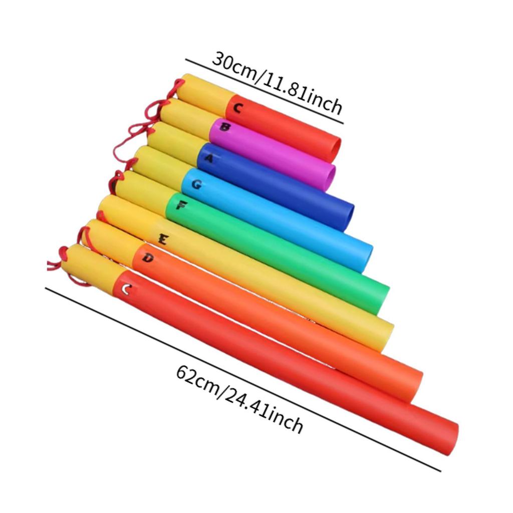 Music Tubes Classroom Instruments Early Learning Teaching Tools 8 Tones Sound Tube Diatonic Set of 8 for Toddlers Preschool