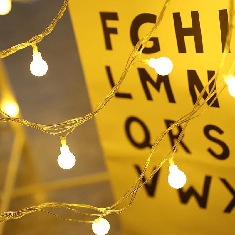 2M 3M Balls LED Fairy String Lights Battery Operated Wedding Valentine's Outdoor Room Birthday Garland Bridal Shower Decorations