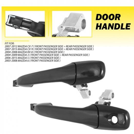 Front Right Left Outside Door Primed Handle For Mazda 3 5 6 CX-7 CX-9 RX-8