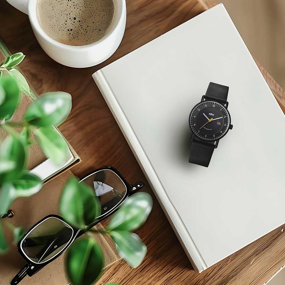 BRAUN Solar Watch for and Black Leather Strap with Black BN0301BKBKG Men, Women, Unisex, Case,