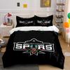 San Antonio Spurs Logo Design Biancheria da Letto Copripiumino Set Copripiumino Federe (1*Copripiumino 2*Federe, senza piumino)