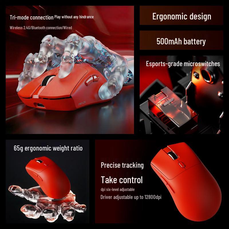 EWEADN E7 Pro Tri-Mode Ergonomic Gaming Mouse