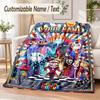 The Amazing Digital Circus Custom Name Flannel Throw Blanket Soft Warm for Sofa Bed Indoor Home Use
