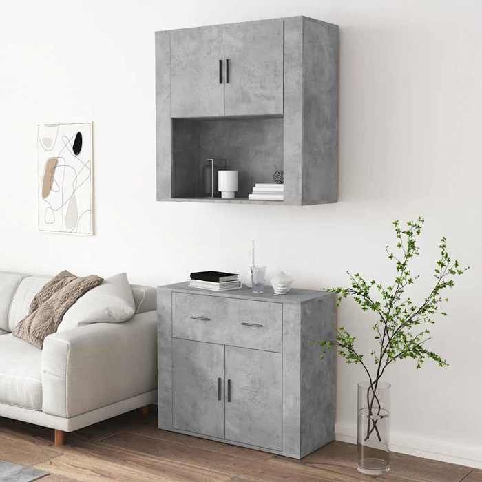 Maison Exclusive - Buffet haut Gris béton Bois d'ingénierie