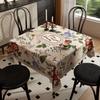 Square Tablecloth, Home Table Cover, Waterproof, Grease-Resistant, Heat-Resistant Dining Tablecloth, Living Room Coffee Table Cloth
