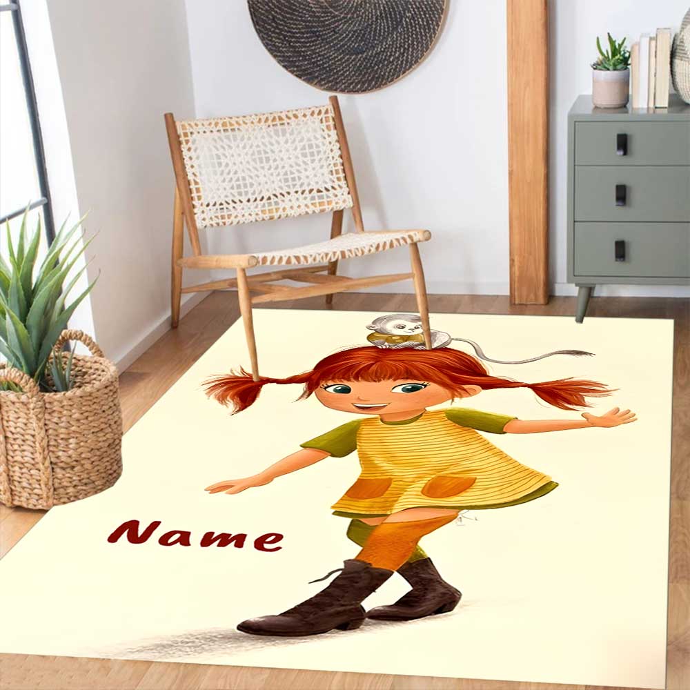 Pipi Customize your name rug, office chair cushion, home bedroom living room gift.