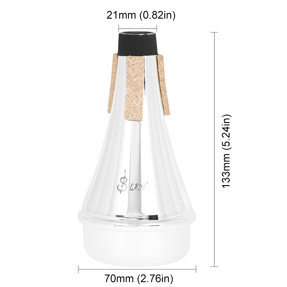 

Portable Trumpet Straight Mute Lightweight Trumpet Mute Beginner Practice with Cork Aluminum Bottom Mute Accessories