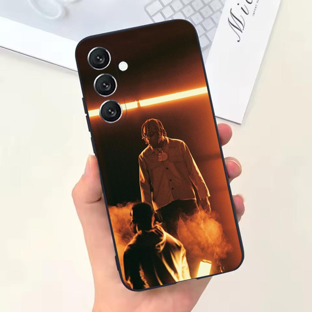 

Чехол для телефона Don T-Toliver Hardstone Psycho для Samsung Galaxy A13, A21s, A22, A31, A32, A52, A53, A71, A80, Мягкий черный корпус Samsung a325g