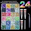 Multicolor Resin Rhinestone Kit DIY Decoration Craft Supplies Jelly Rhinestones Sparkling DIY Rhinestone Set for Hat Decoration