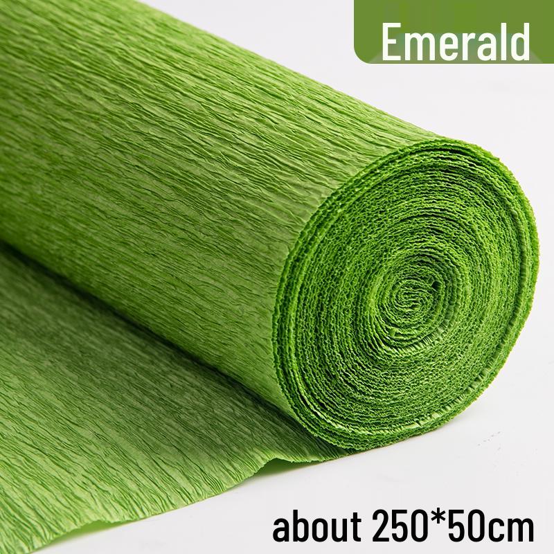 Packung dickes grünes Krepppapier für handgefertigte 3D-Blumen, ideal für Bastelarbeiten in Grundschule und Kindergarten