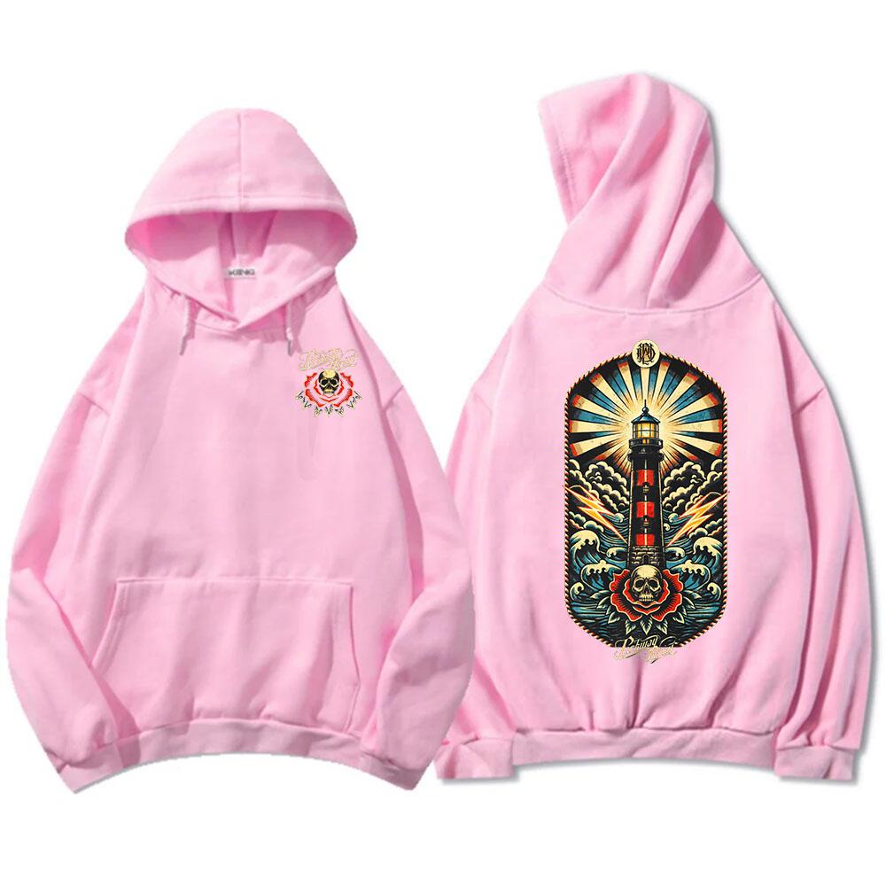 Skeleton Lighthouse Pullover Hoodie Parkway Drive Rock Band Fashion Sweatshirts Long Sleeve Winter Fleece Men Clothing