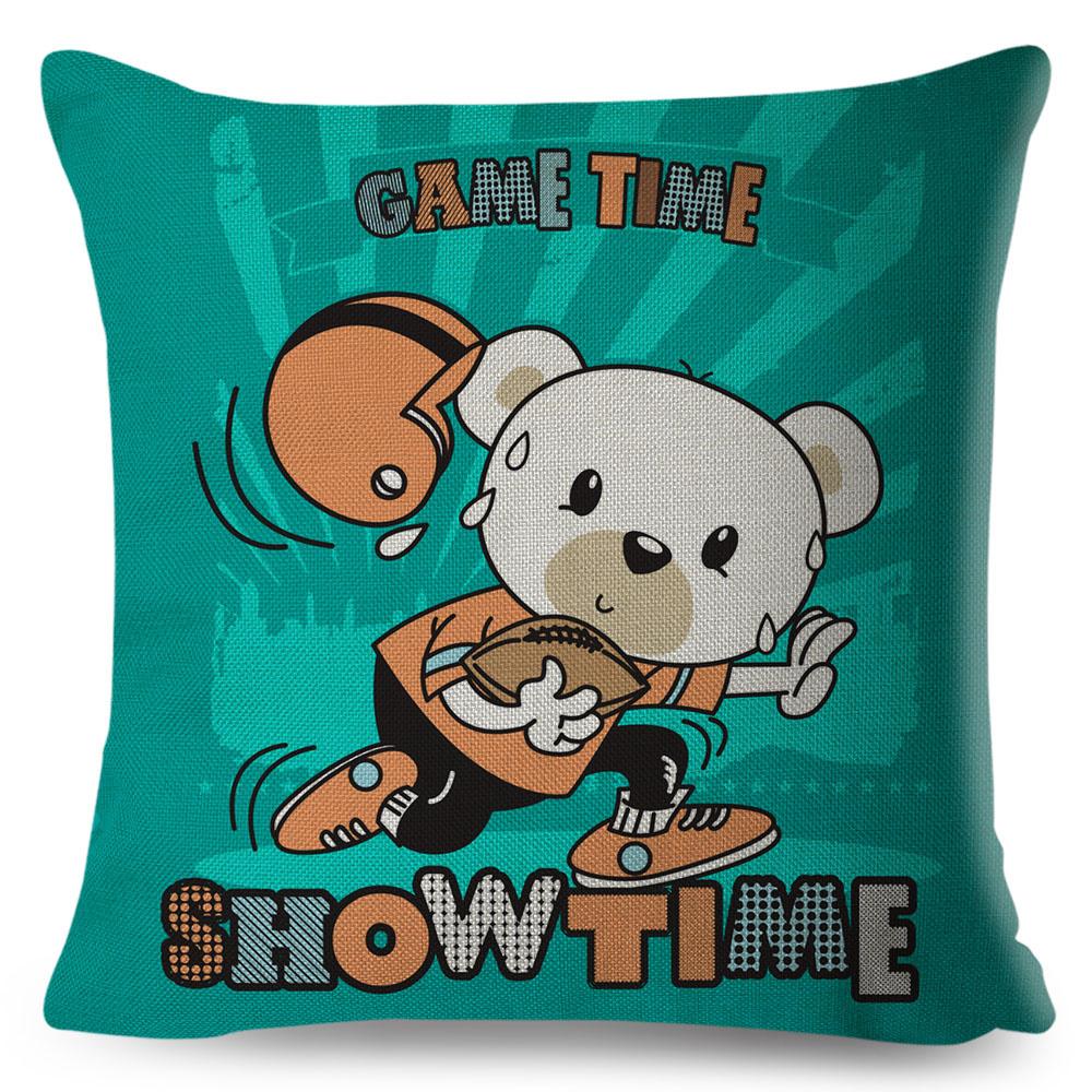 Colorful Cute Cartoon Pet Dog Cat Cushion Cover for Children Room Sofa Decor Animal Dinosaur Giraffe Pillow Case Pillowcase
