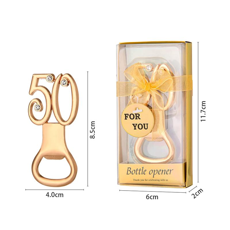 30/40/50/60/70/80 Number Shape Bottle Opener For Birthday Party Wedding Anniversary Souvenir Gift Kitchen Gadget1