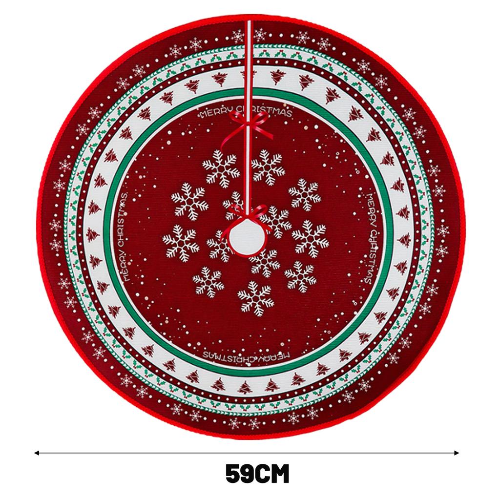 Christmas Tree Skirt Cartoon Crystal Velvet Xmas Rug Crafts Tree Surround Base Skirt Home Party Atmosphere DIY Scene Layout Prop