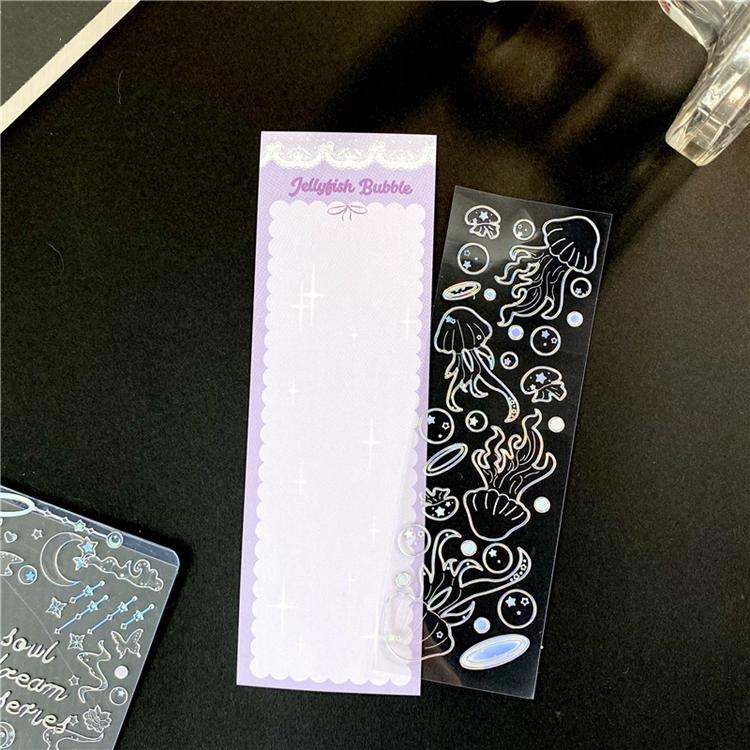 Ins Creative Laser Hot Stamping Sticker Butterfly Whale Stickers Idol Card Hand Account Decoration Stickers Kawaii Stationery
