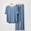 Ice Silk Couples Summer Pajama Set - Quick-Dry Women's and Men's Short Sleeve and Shorts Homewear