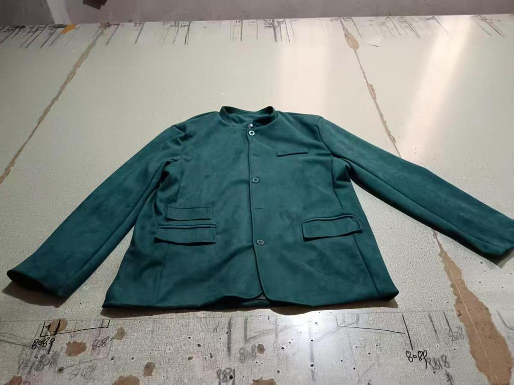 Evropsko-americká retro semišová pracovní bunda: Pánský vintage neformální oblek