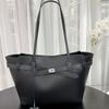 New High-end Cowhide Leather Lock Tote Bag Vegetable Basket Bucket Bag Portable Messenger Bag Women's Bag
