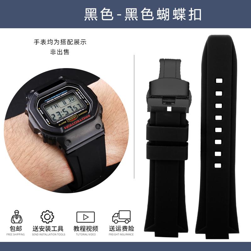 For G-SHOCK Casio GW6900 DW5600 GW-B5600 GM-5600 waterproof Raised silicone strap DW-5600 soft men's bracelet 24-16mm Convex