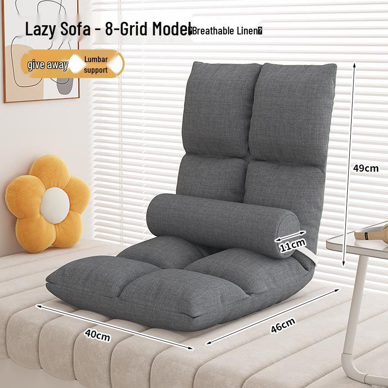 Lazy Tatami Folding Sofa Chair: Single Bed & Backrest for Dorms, Balconies, and Bedrooms