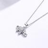925 Sterling Silver Full Diamond Little Elephant Pendant Necklace for Women