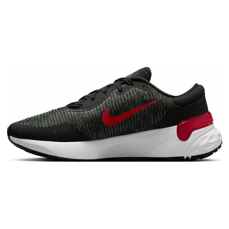 Nike Renew Run 4 Comfortable Sports Fabric Shock Absorption Non-Slip Low-Top Casual Running Shoes Men Sneaker Black Red DR2677-003
