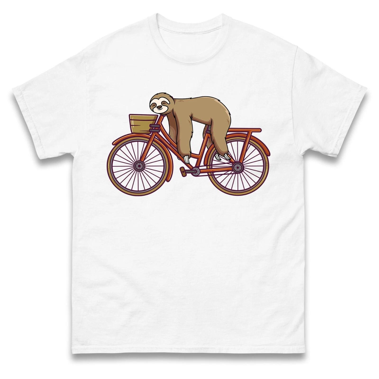 Lazy Sloth Cycling Funny T Shirt, Sleeping Sloth T Shirt 2XL