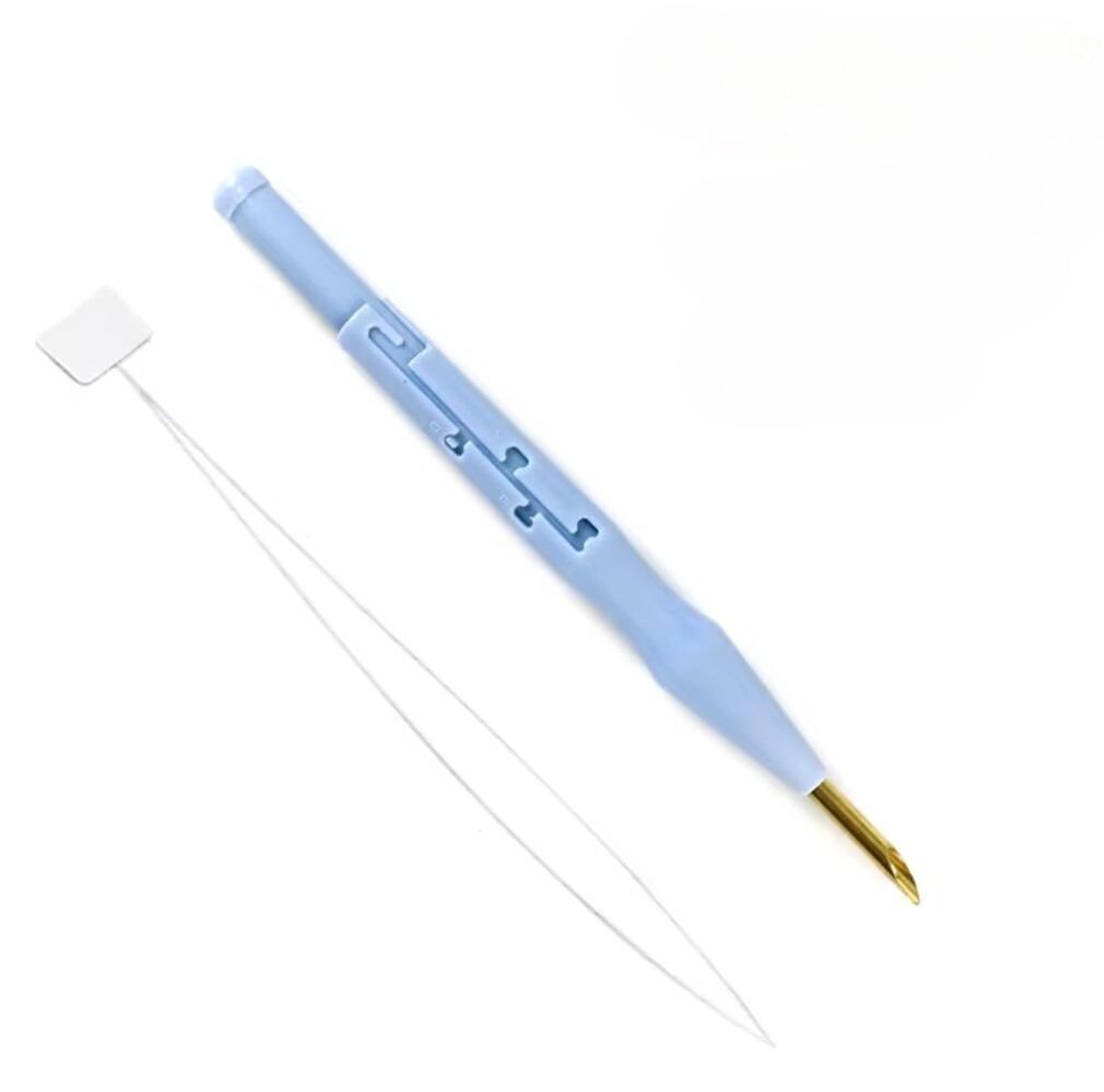 Adjustable Punch Needle Embroidery Thick Brass Needle DIY Craft Rug Hooking Punch Needle Tool For Threader Fabric Yarn Knitting 1pc синий