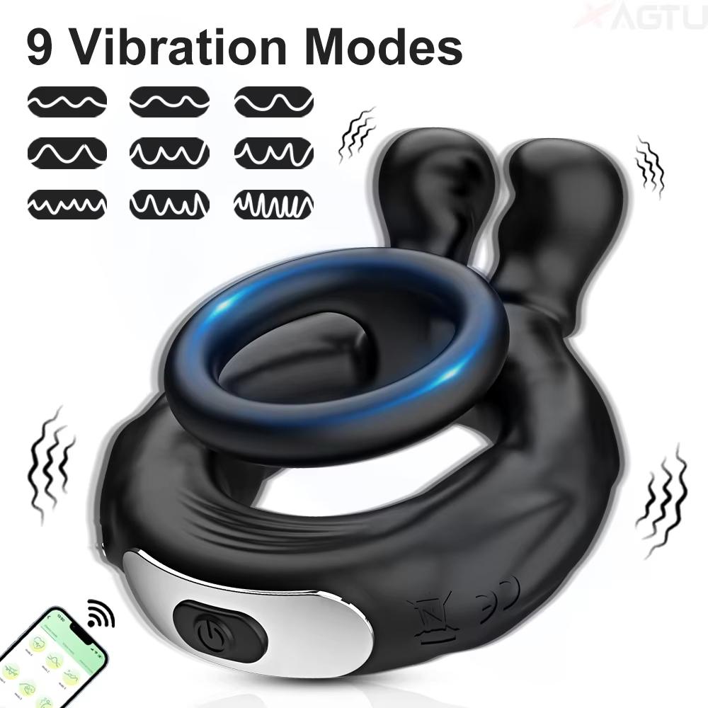 Vibrating Cock Ring, 10 Vibrations with Heating Penis Ring Vibrator Sex Toys for Men, Adult Toys Vibrating Penis Ring Male Sex Toys