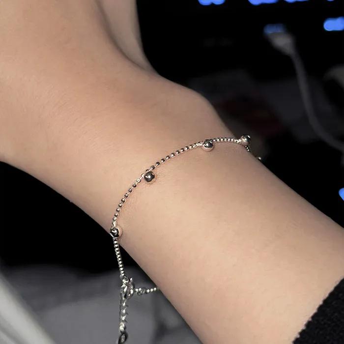 925 Silver Silver Ball Drop Chain Bracelet