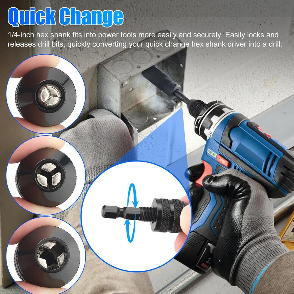 For Electric Drills Quick-change Chuck Keyless Drill Chuck For Easy Bit Changes Versatile Compatibility Hexagonal Handle
