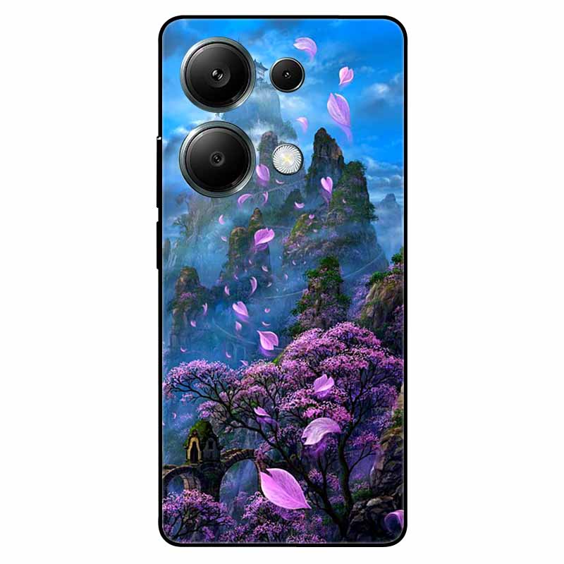 For Redmi Note 13 Pro 4G Case Global Silicon Fashion Space Wolf TPU Painted Coque Funda for Xiaomi Redmi Note 13Pro 4G Cover