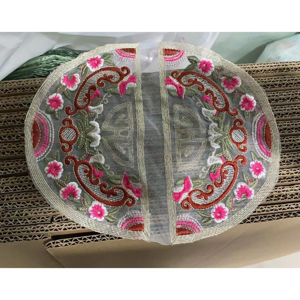 New Chinese-Style Hanfu Costume Fashionable And Exquisite Embroidered Cloth Sticker Ethnic Style Horse Dress Hand-Sewn Diy Cloth Sticker Accessories