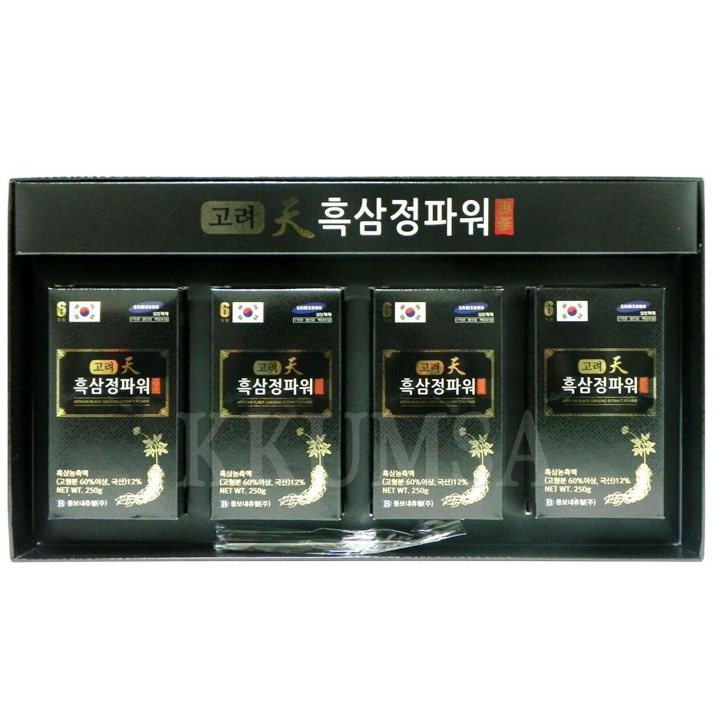 Korean Black Ginseng Extract Power 1000g (250g X 4 Bottles) Black Ginseng