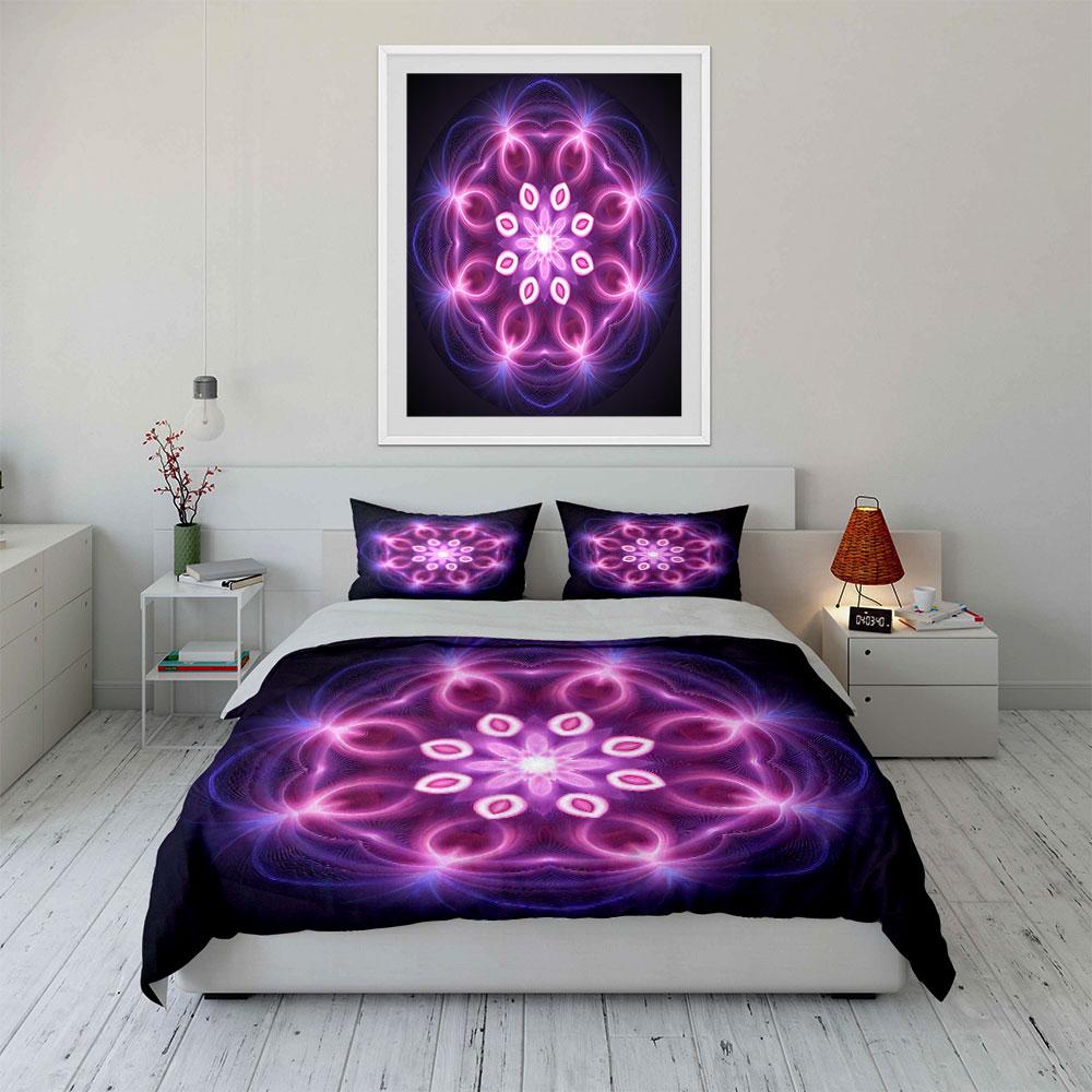 Floral Pattern Home Decoration Set Soft Comfortable Duvet Cover Bedding Set Included 1*Duvet Cover & 2*Pillowcases, Gift