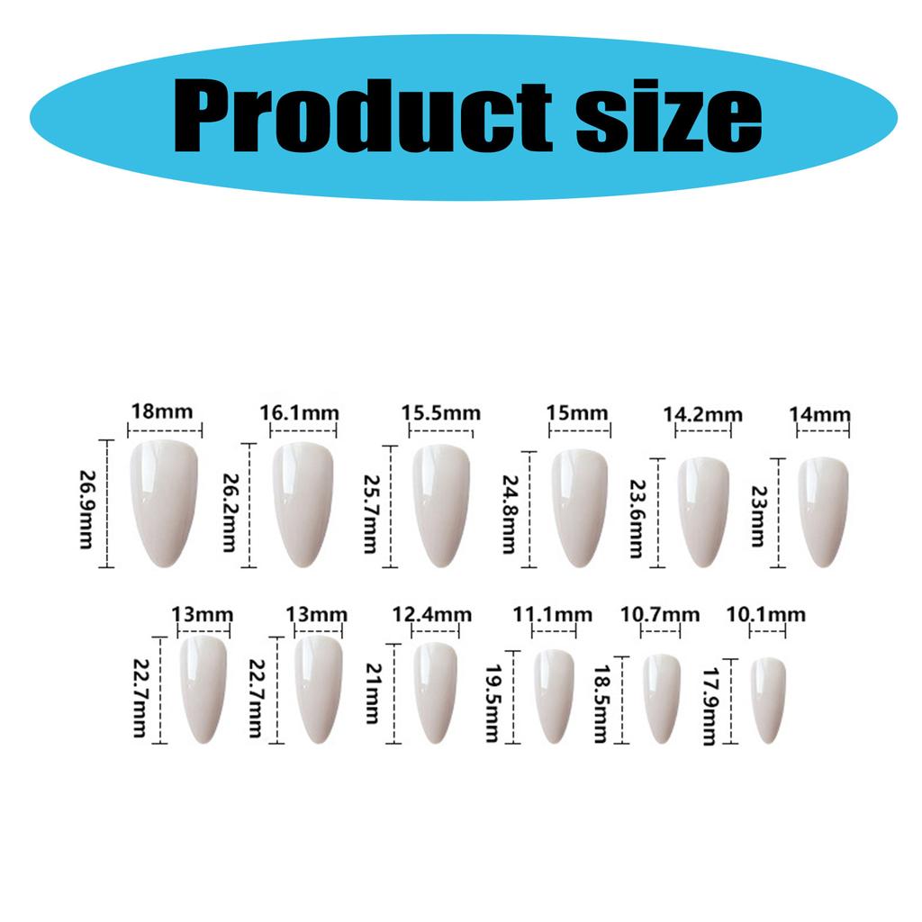 Migdałowy Naciśnij na Paznokcie Francuski Końcówka Sztuczne Paznokcie Kleje na Paznokcie Brokat Sztuczne Paznokcie