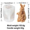 Standing Basketball Rabbit Candle Mold 3D Rabbit Family Size Holding Flower Fragrance Easter Animal Cake Baking Tools Home Gifts