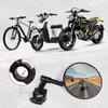 Esploratori Motorcycle Handlebar Handlebar End Mirror with Compatible with and Round Black Convex Mirror Mirror, Dual-Use Stand, 360° Adjustable,