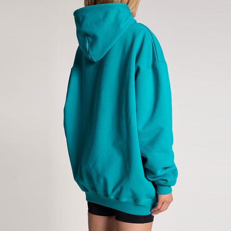 Balenciaga Unisex Bb Oversize Hoodie Turquoise 578135TKVB54664