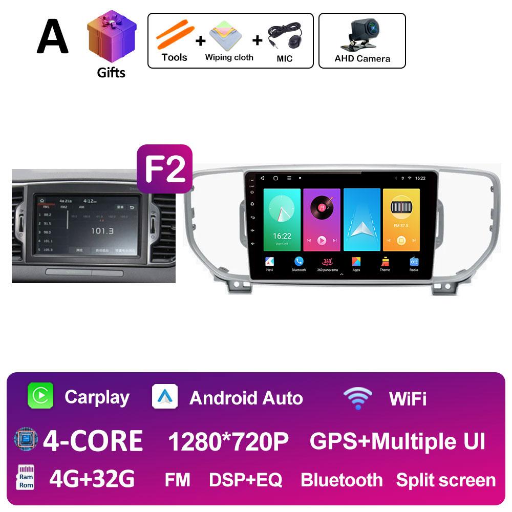 Bluetooth Android 14For KIA Sportage 4 QL 2016 2017 2018 Navigation GPS Car Radio Video Player Wireless Carplay WIFI Accessories
