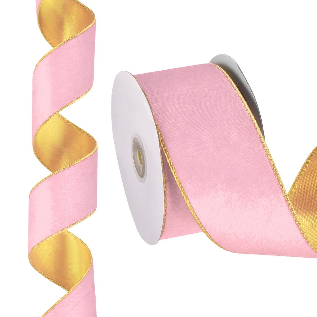 Velvet Ribbons Gift Wrapping Ribbon Christmas Ribbon for Craft Birthday Wedding Festival Holiday Decoration 10 Yards X 2.5"