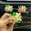 Lilac Flower Aroma Diffuser Stone Car Air Freshener Flower Decoration Car Air Vent Aromatherapy Stress-Relief Healing Gift