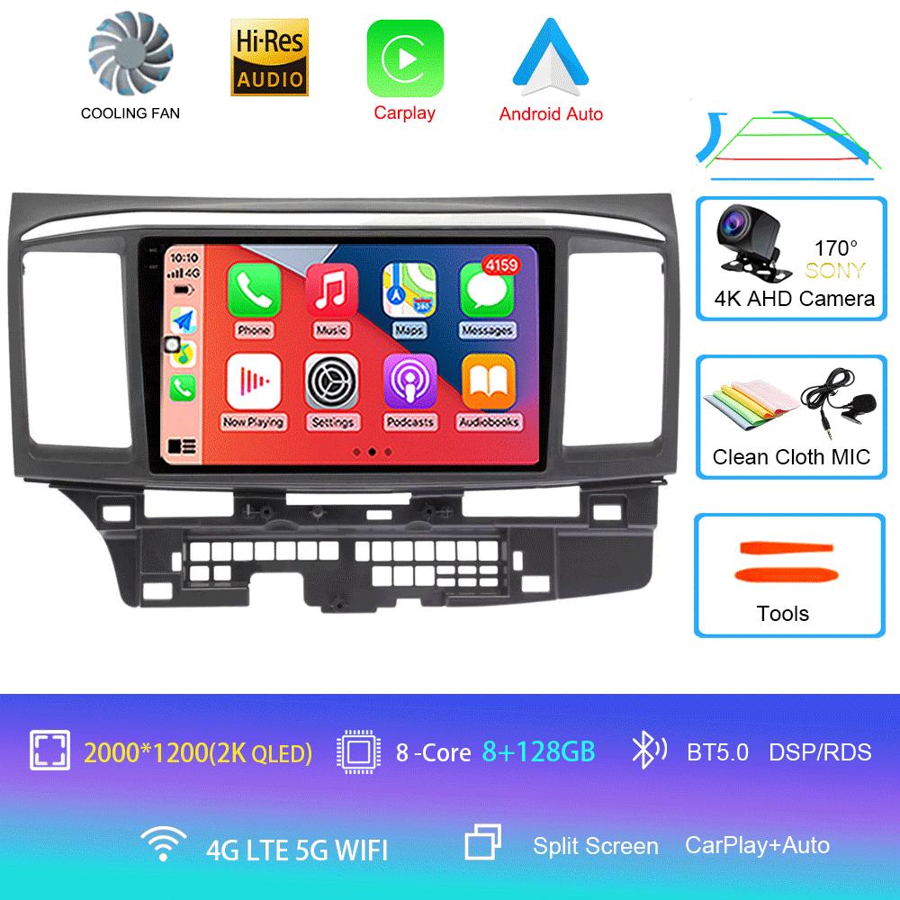 Android 14 video Player For MITSUBISHI LANCER 9 10 X 2008 - 2016 9Inch Car Radio Stereo Audio GPS Carplay Auto Screen