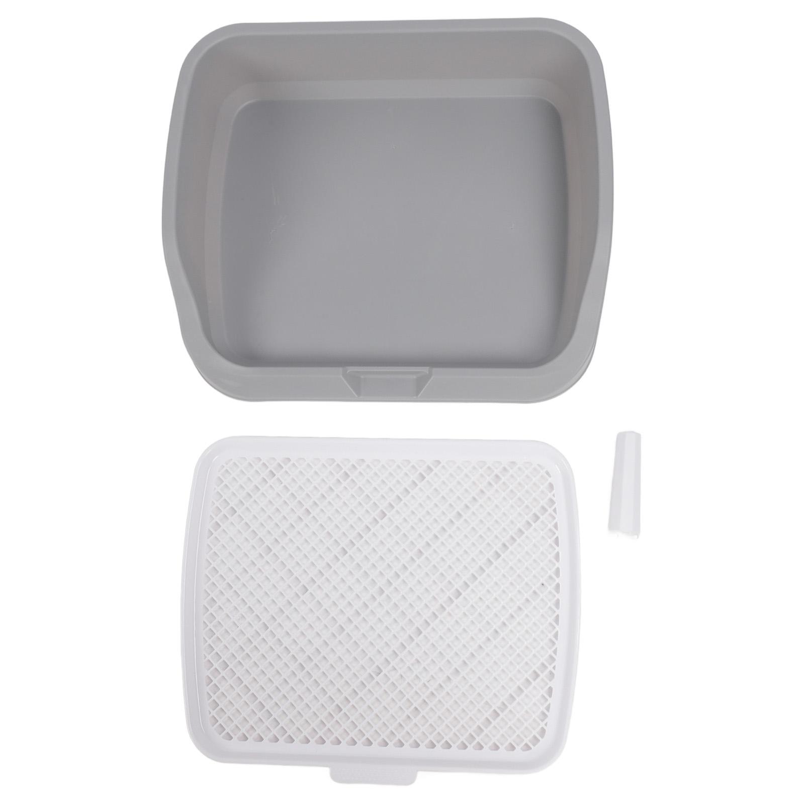 

Поднос для туалета для собак, портативный многофункциональный сетчатый держатель для дрессировки щенков с защитной стенкой для маленьких животных Gray