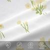 Cream Floral Bow Digital Print Fitted Sheet Set Bed Sheet Set Bedding Set No Fillers Cottage Teen Room Home Decor