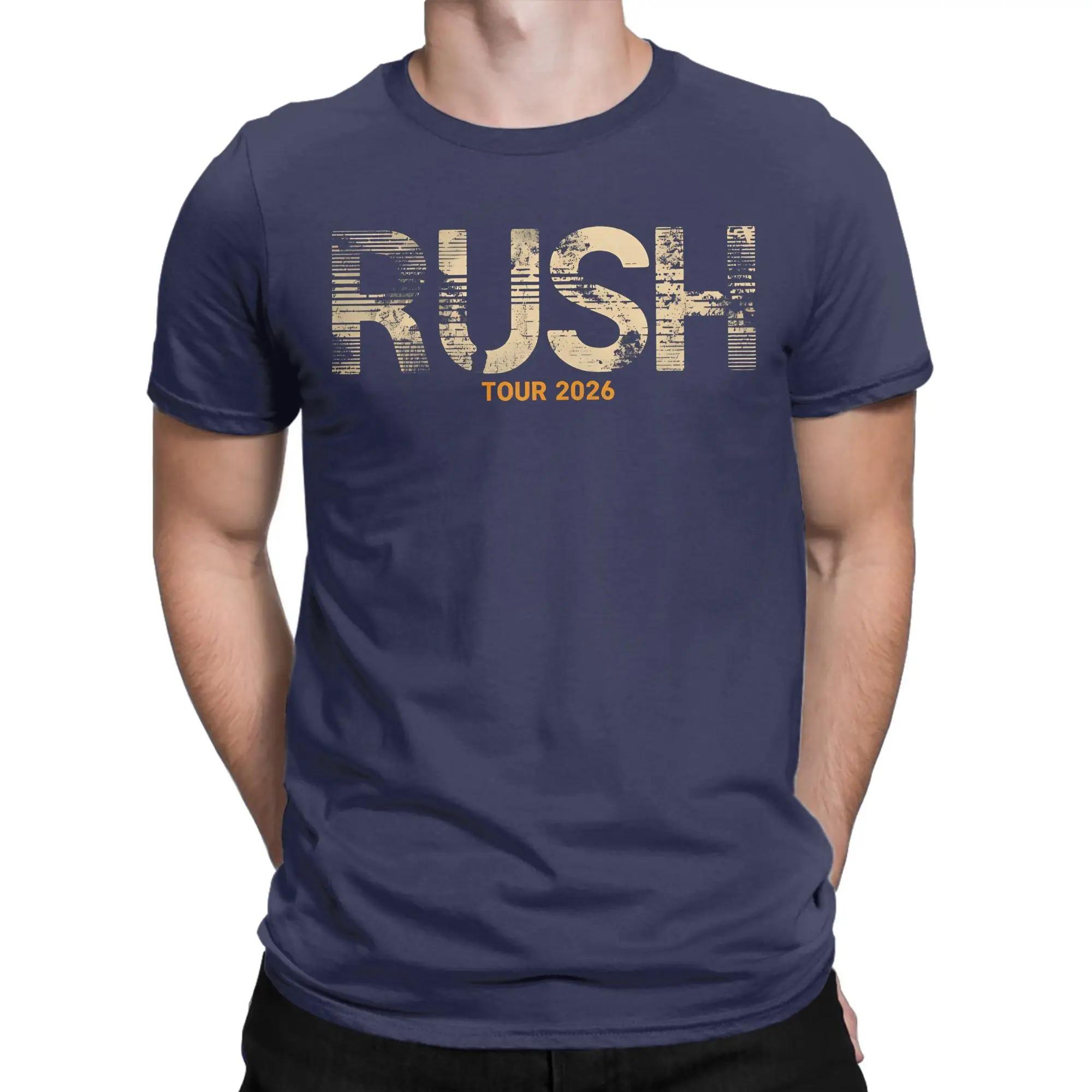 

Rush Tour 2026 Tee Shirt for Men Women New Arrival T Shirts Cotton Clothes Hip Hop Streetwear Oversized Tshirt Short Sleeve Casual Clothing XXXL коричневий