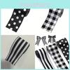 Versatile Polyester Black And White Striped Ribbon For Elegant Gift Bow Decorations