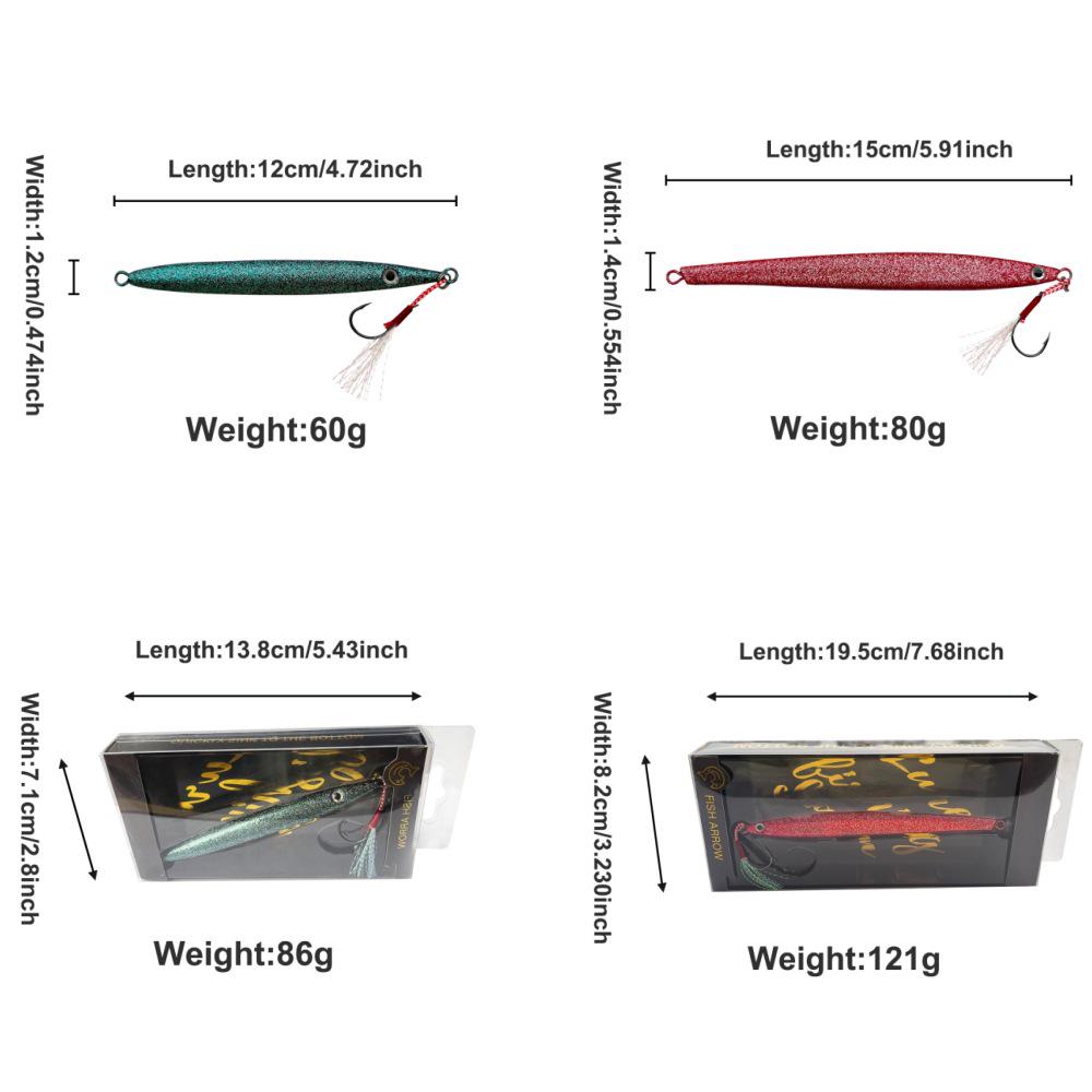 Luminous Silk Iron Plate Fishing Lure - 60/80g Sea Bait