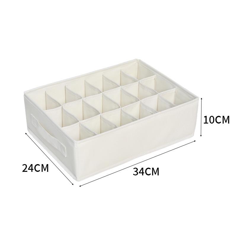 

[Recommended] 18-Grid Waterproof Oxford Cloth Underwear Storage Box Drawer Divider Oxford Cloth/34*24*10CM