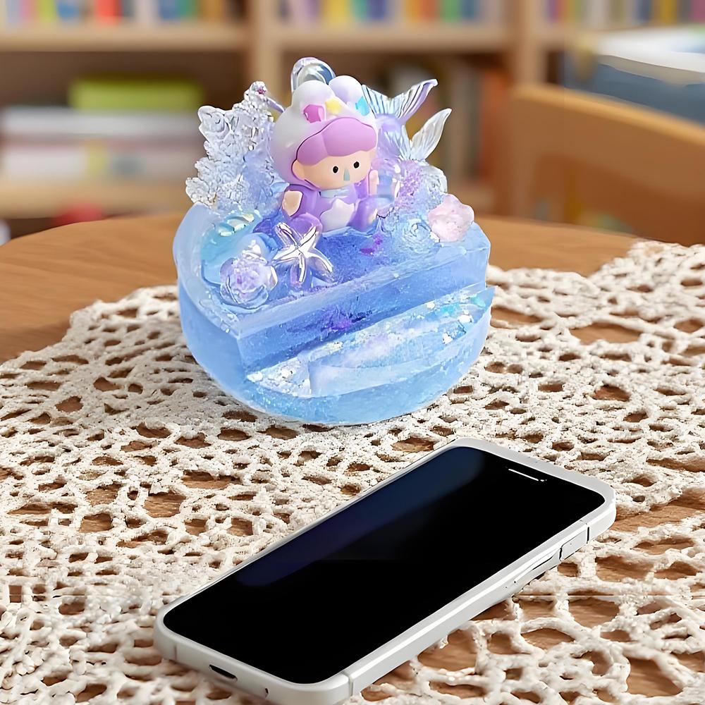 DM1121 DIY Geometric Phone Holder Resin Mold Casting Round Mobile Stand Card Holder Silicone Epoxy Molds for Table Decoration